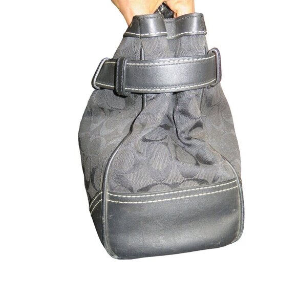 Coach 2008 Hampton Signature C Jacquard black Tote with matching long wallet - Picture 5 of 16